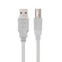 NANO CABLE Cable USB 2.0 para Impresora A/M a B/M, 3 m, Beige